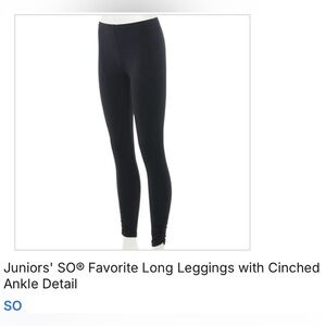 SO Juniors Black Leggings